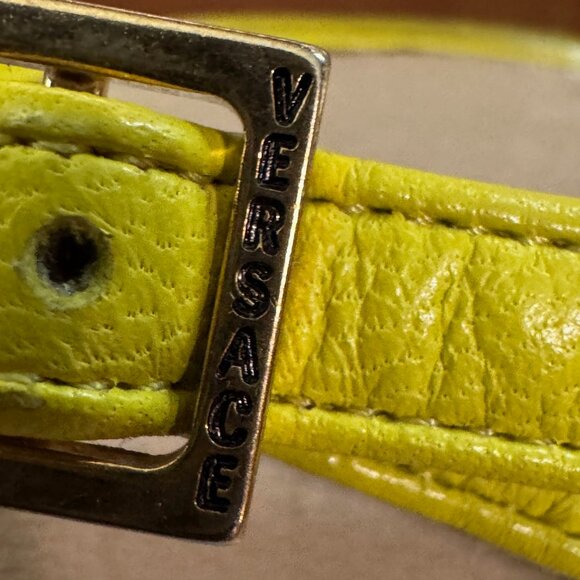 Versace Yellow and Blue Heels - Picture 6 of 7